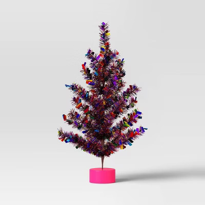 Christmas Metal Mini Tree Shiny Multicolor Tinsel - Wondershop™ | Target