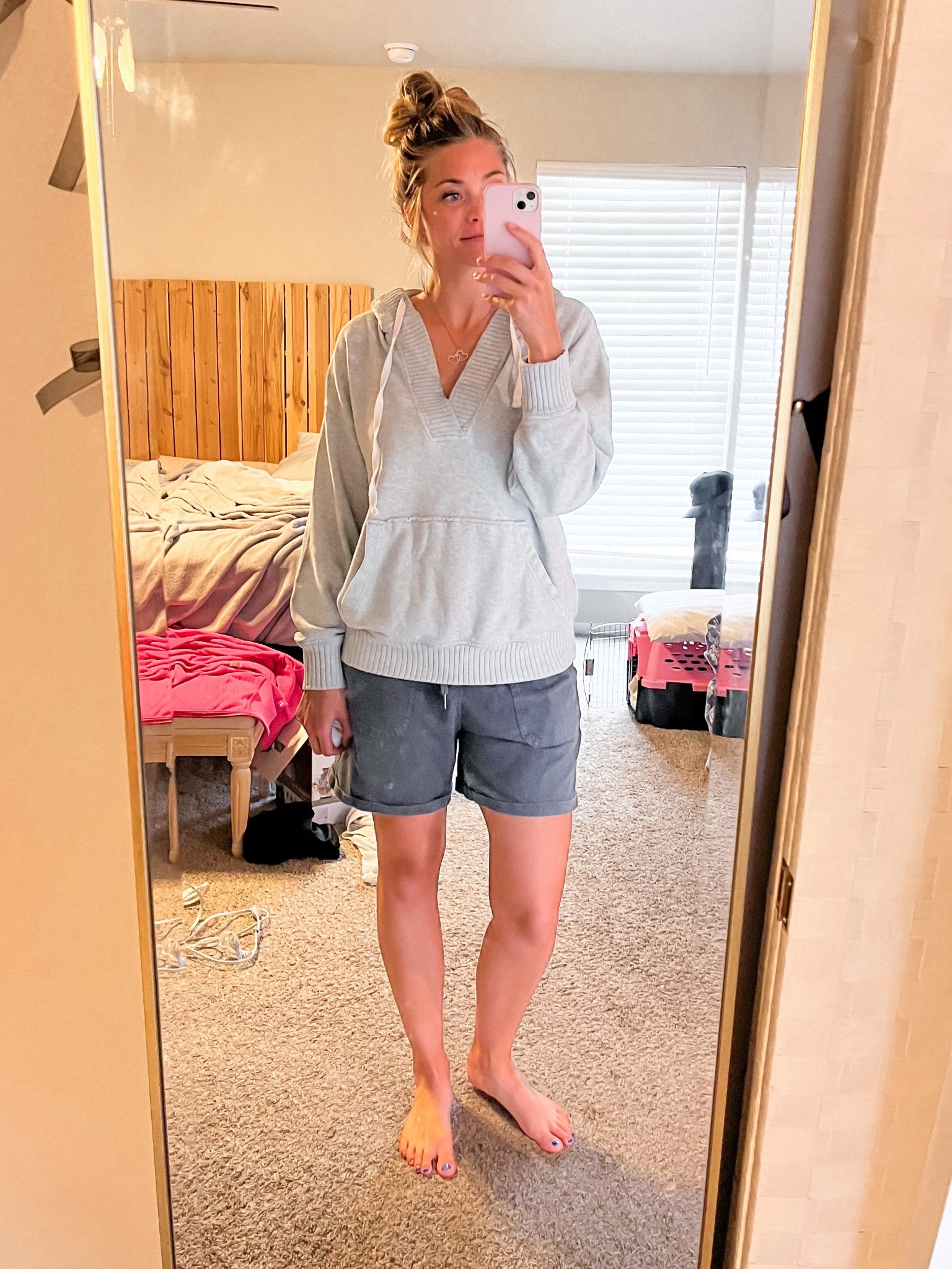 My mommy on the run outfit today. 

I thrifted this Aerie Down to earth Henley sweatshirt and it is my absolutely favorite! Especially if you breastfed, so easy to whip it out. I’ve seen them on Poshmark and thredup and these shorts are from Walmart but I linked similar stuff from Aerie to get the look and the Aerie store has great sales right now!

#LTKSeasonal #LTKStyleTip #LTKFindsUnder50