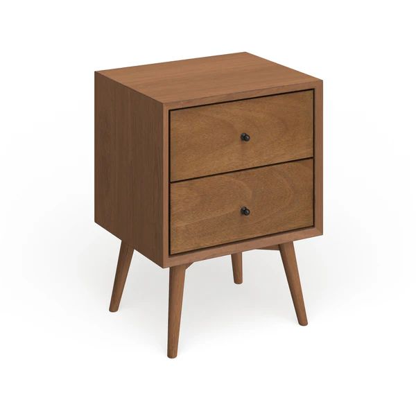 Carson Carrington Bjaeverskov Mid-century Wood/ Veneer 2-drawer Nightstand - Brown | Bed Bath & Beyond