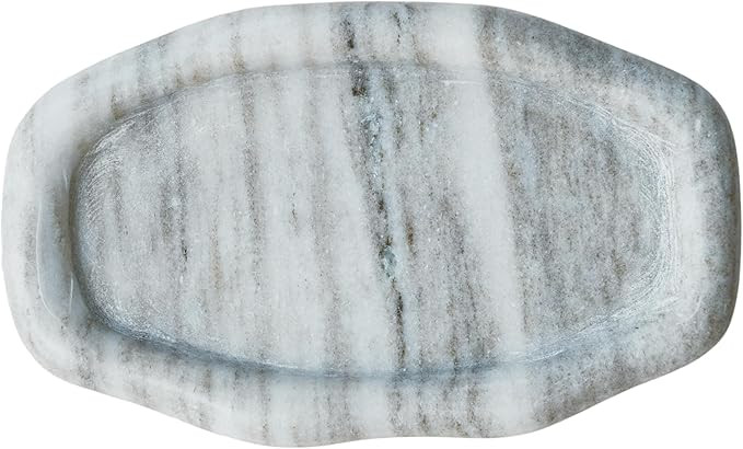 Bloomingville Oval Marble Serving Tray, Beige | Amazon (US)