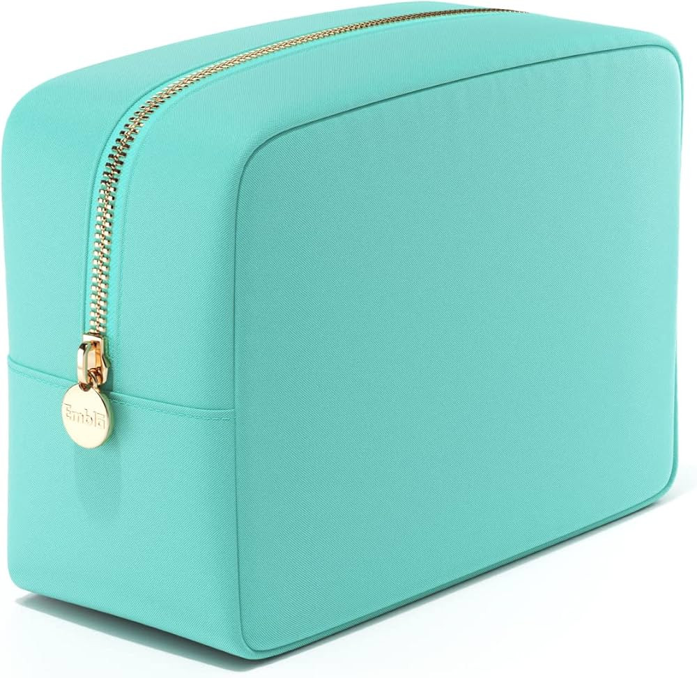 Embla Makeup Bag - Travel Bag Pouch, Toiletry Bag, Makeup Organizer, Nylon Cosmetic Zipper Pouches - | Amazon (US)