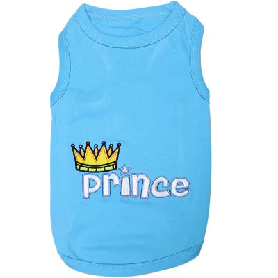 Parisian Pet 'Prince' Embroidered Dog Shirt – Comfortable Royal Apparel for Dogs & Cats, Light Blue  XL | Target