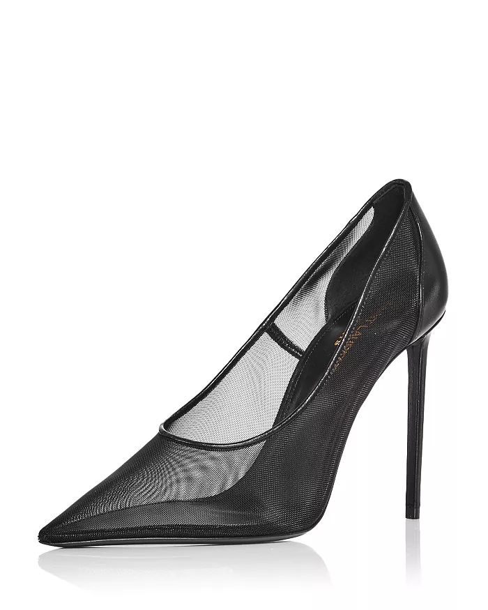 Saint Laurent Women's Anja Mesh Pointed Toe Pumps Shoes - Bloomingdale's | Bloomingdale's (US)