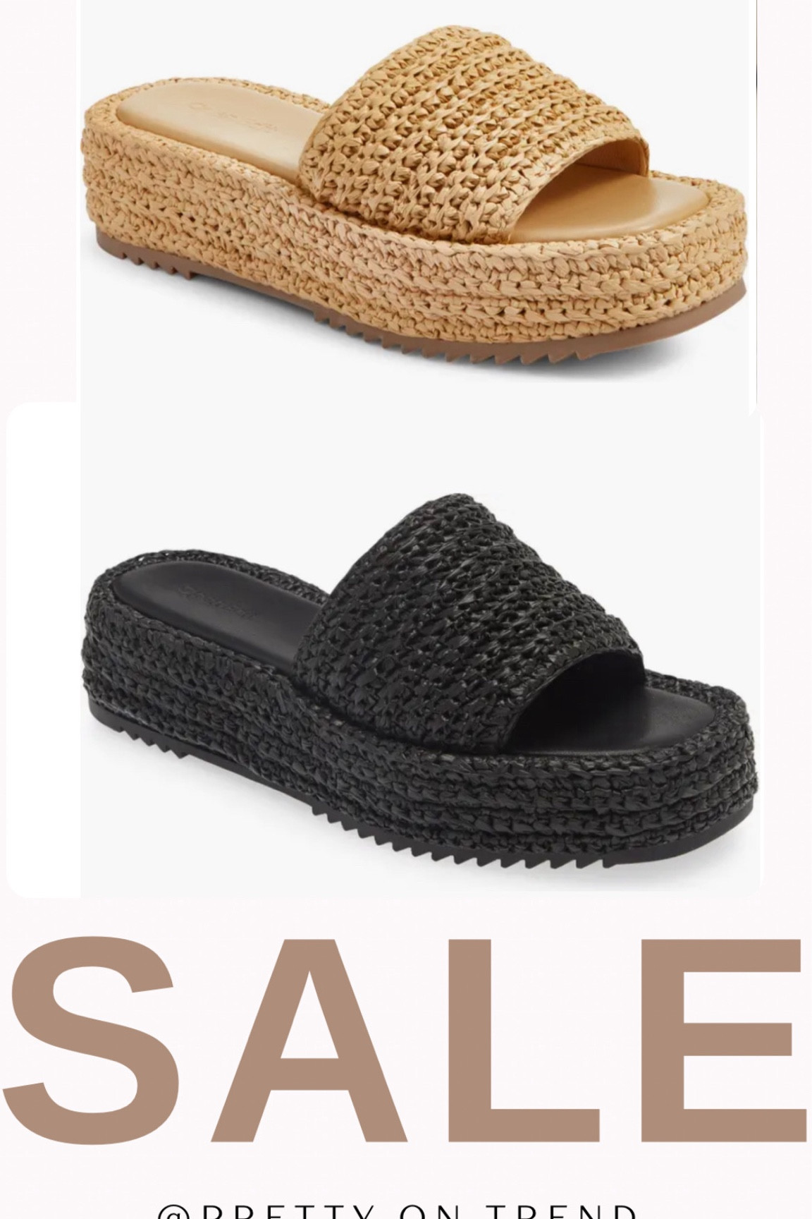 Raffia slides 

#LTKSummerSales #LTKSaleAlert #LTKxNSale