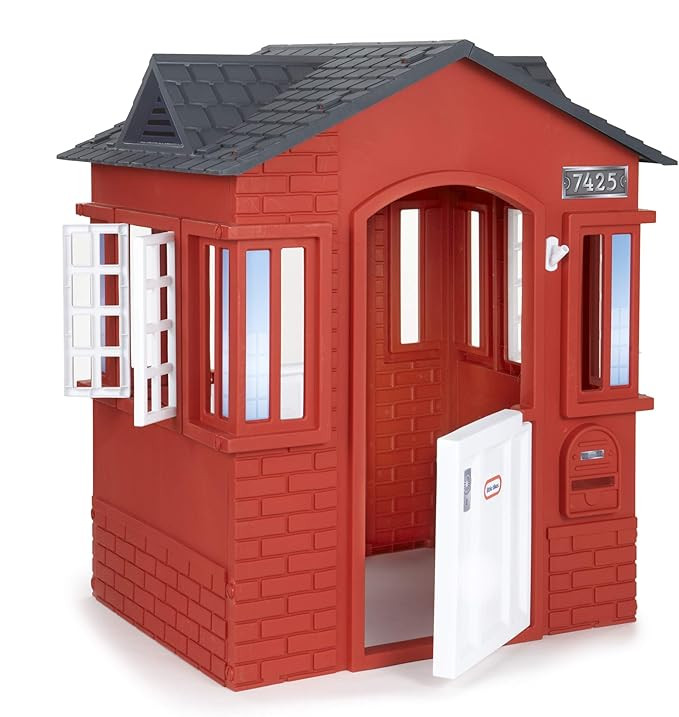 Little Tikes Cape Cottage Playhouse with Working Doors, Windows, and Shutters - Red | Amazon (US)