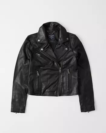 Leather Moto Jacket | Abercrombie & Fitch US & UK