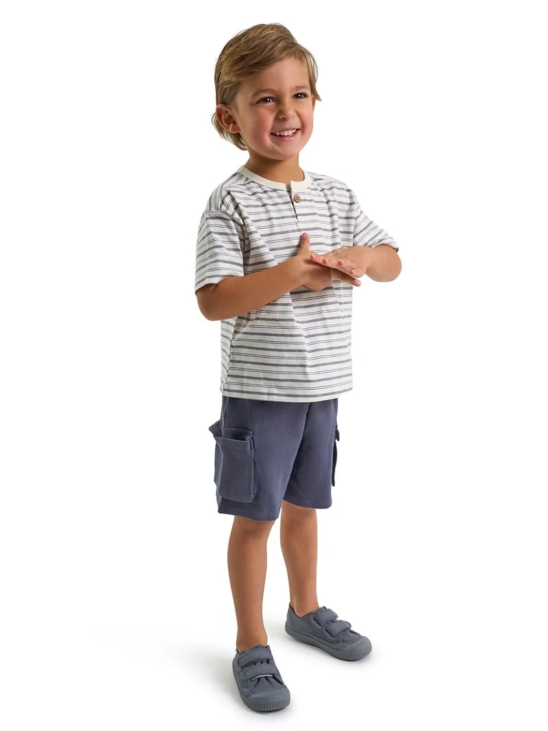 Modern Moments by Gerber Toddler Boy Shirt and Cargo Short Outfit Set, 2-Piece, Sizes 12 Months -... | Walmart (US)