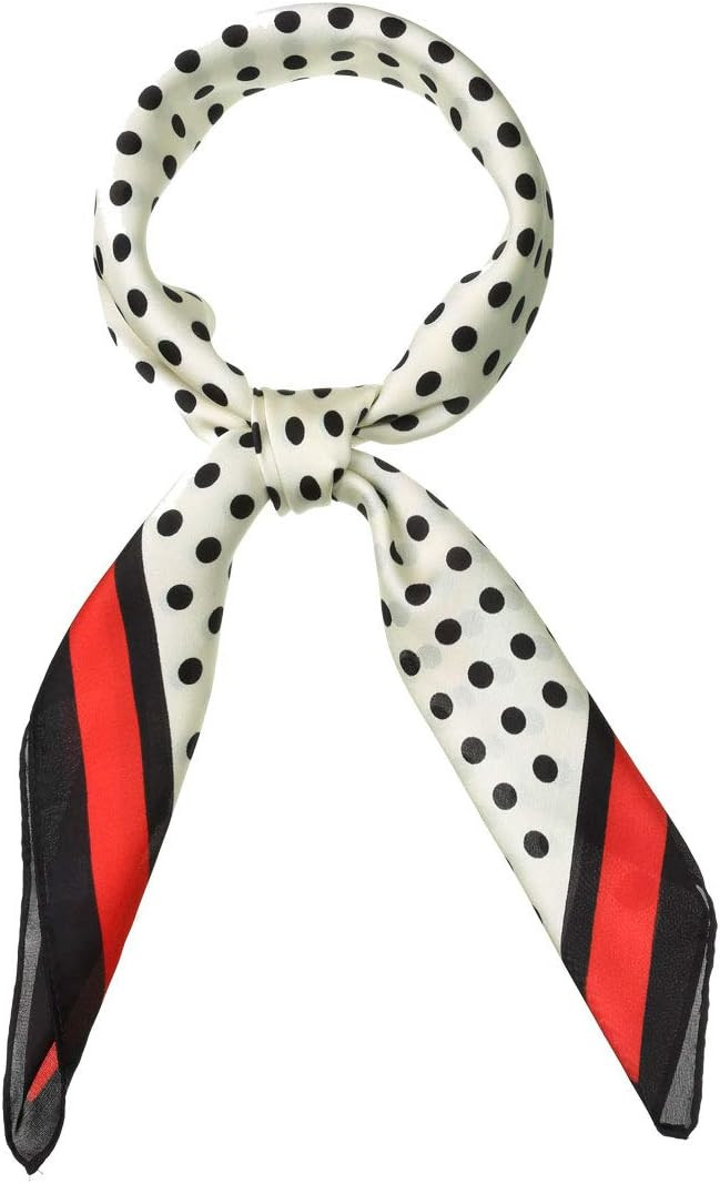 Allegra K 70cm Polka Dots Square Scarf Neck Scarves Kerchief Neckerchief Headband for Women | Amazon (US)