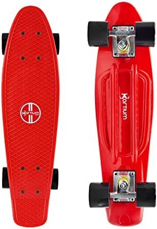 Amazon.com : Skateboards Complete 22 Inch, Plastic Mini Cruiser Retro Skateboard for Kids Boys Gi... | Amazon (US)