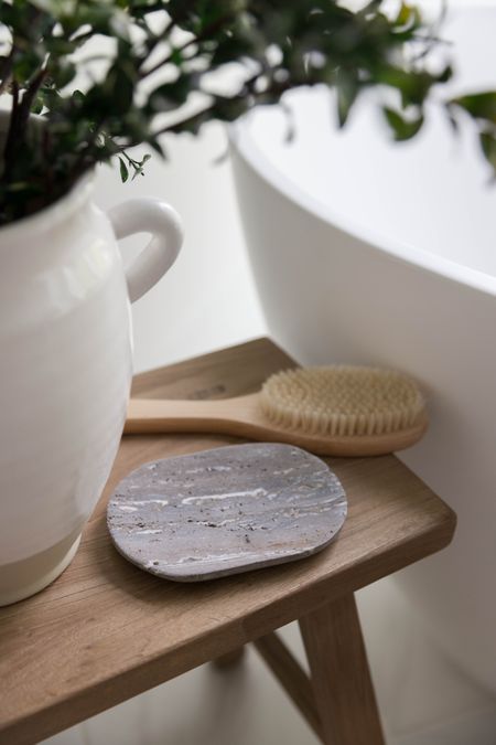 Bathroom details - stool, soap dish, brush. 

Stool is from Zara Home

#LTKhome #LTKunder50 #LTKFind