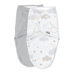 SwaddleMe by Ingenuity Original Swaddle, 0-3 Months, 2-Pack - Space & Clouds - Walmart.com | Walmart (US)