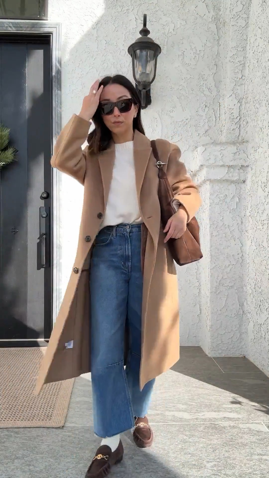 Easy mom outfit. This topcoat from J.Crew is stunning! Structured, great petite fit, but still double wool faced so it moves and isn’t stiff. 

J.crew topcoat petite 2
Everlane sweater xs
Citizens of Humanity Miro jeans 24, run big. Cut hems. 
J.crew socks
Sam Edelman loafers 5 (old)
Liffner Pillow Hobo bag
Celine sunglasses 
Dorsey James necklace 15"

Petite style, winter style, winter outfits 


#LTKSeasonal #LTKootd #LTKPetite