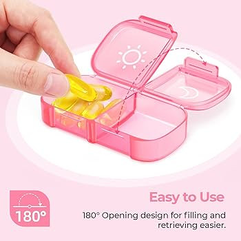 AUVON XL Weekly Pill Organizer 2 Times a Day, AM PM Pill Box 7 Day with One-Side Large Opening De... | Amazon (US)