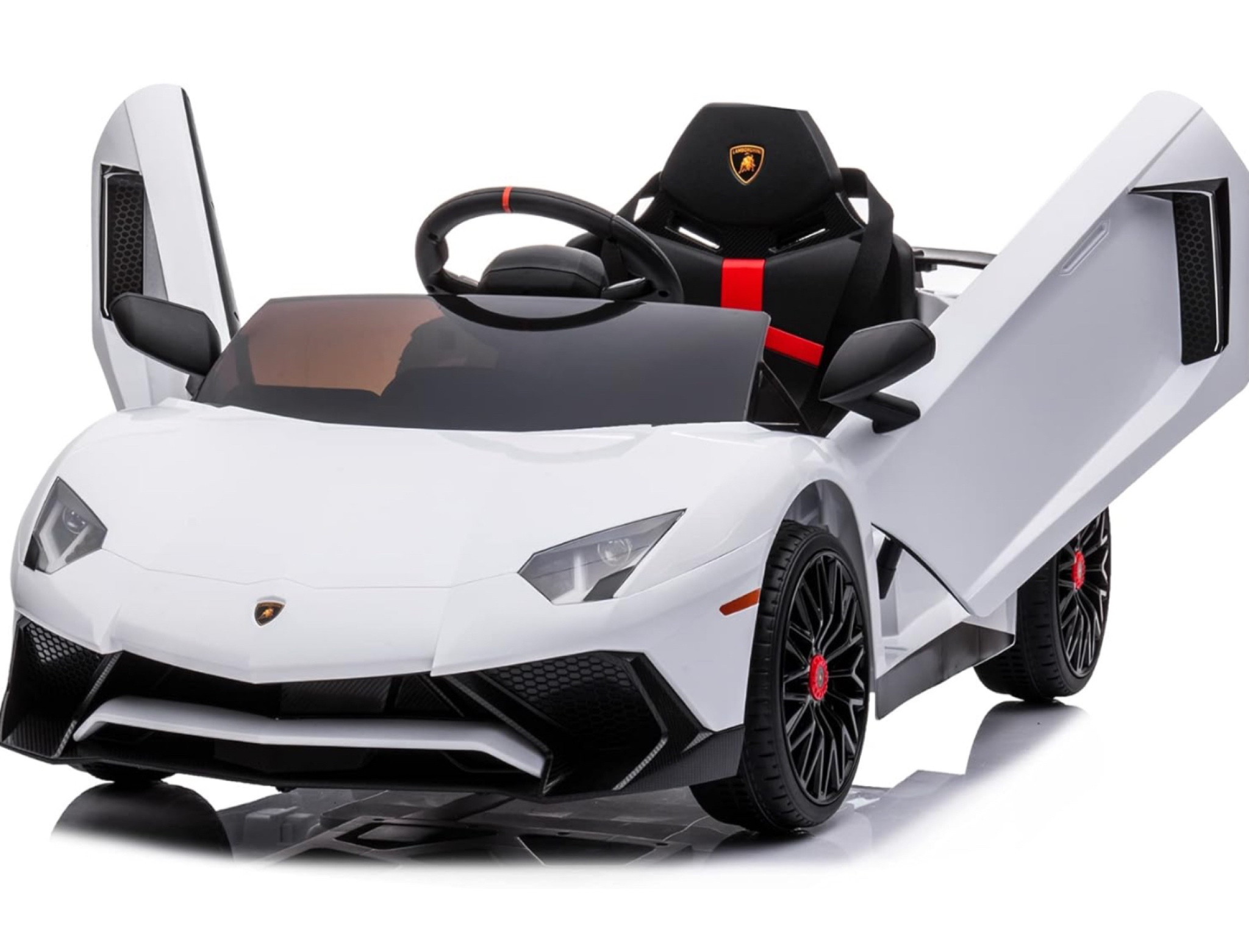 $30 off 🎉

Kidzone Kids Electric Ride On 12V Licensed Lamborghini Aventador Battery Powered Sports Car Toy with 2 Speeds, Parent Control, Sound System, LED Headlights & Hydraulic Doors - White

#LTKGiftGuide #LTKKids #LTKSaleAlert