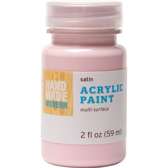 Satin Acrylic Craft Paint (2oz) Mary's Rose Pink - Hand Made Modern® | Target