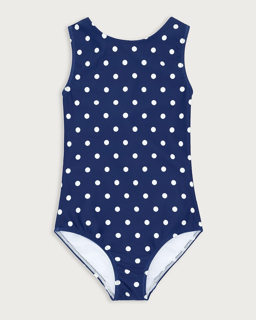 Girls' minnow&trade; Atlantic dot double-bow one-piece | J. Crew US