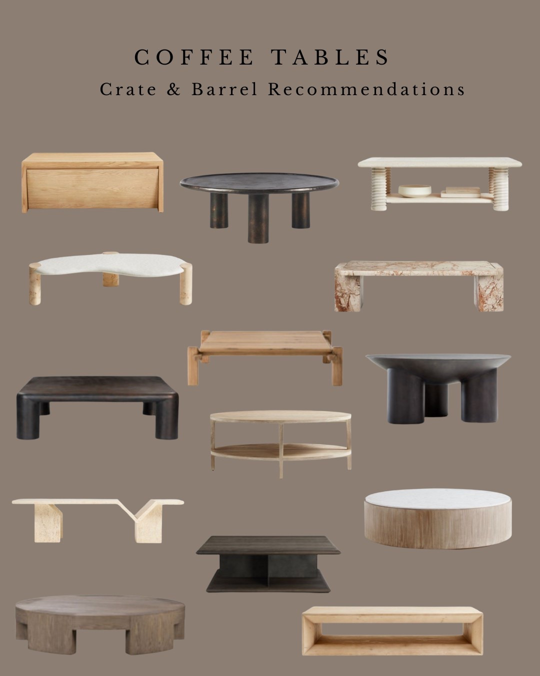 Crate & Barrel Coffee Table Recommendations! 

#LTKHome