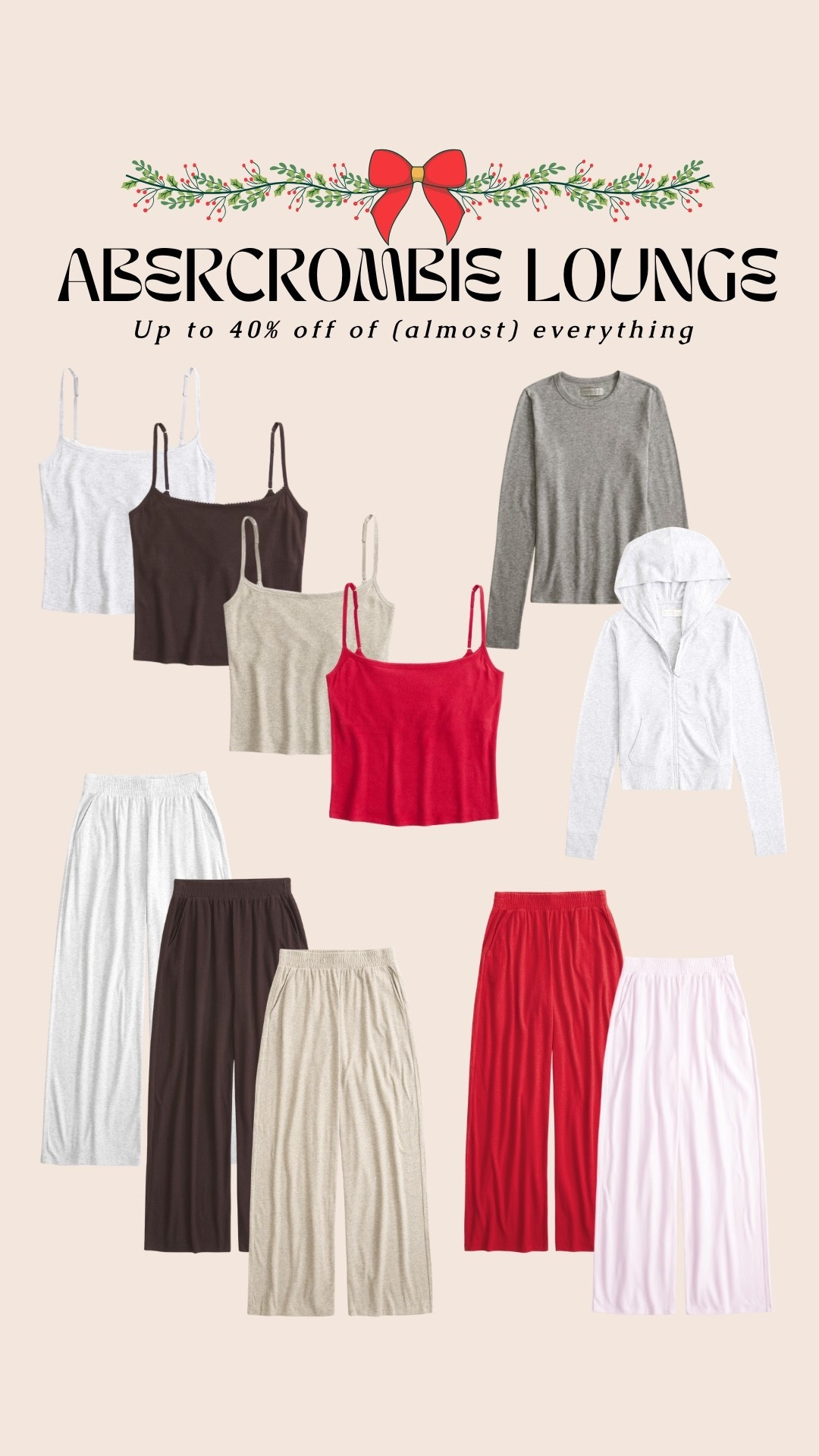 [12/10/25] 40% off of (almost) everything at Abercrombie! I’m obsessed with their loungewear collection

#LTKSaleAlert #LTKHoliday #LTKdayinmylife