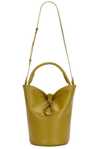 Bottega Veneta Liberta Bucket Bag in Limonite & Muse Brass - Olive,Lemon. Size all. | FWRD 
