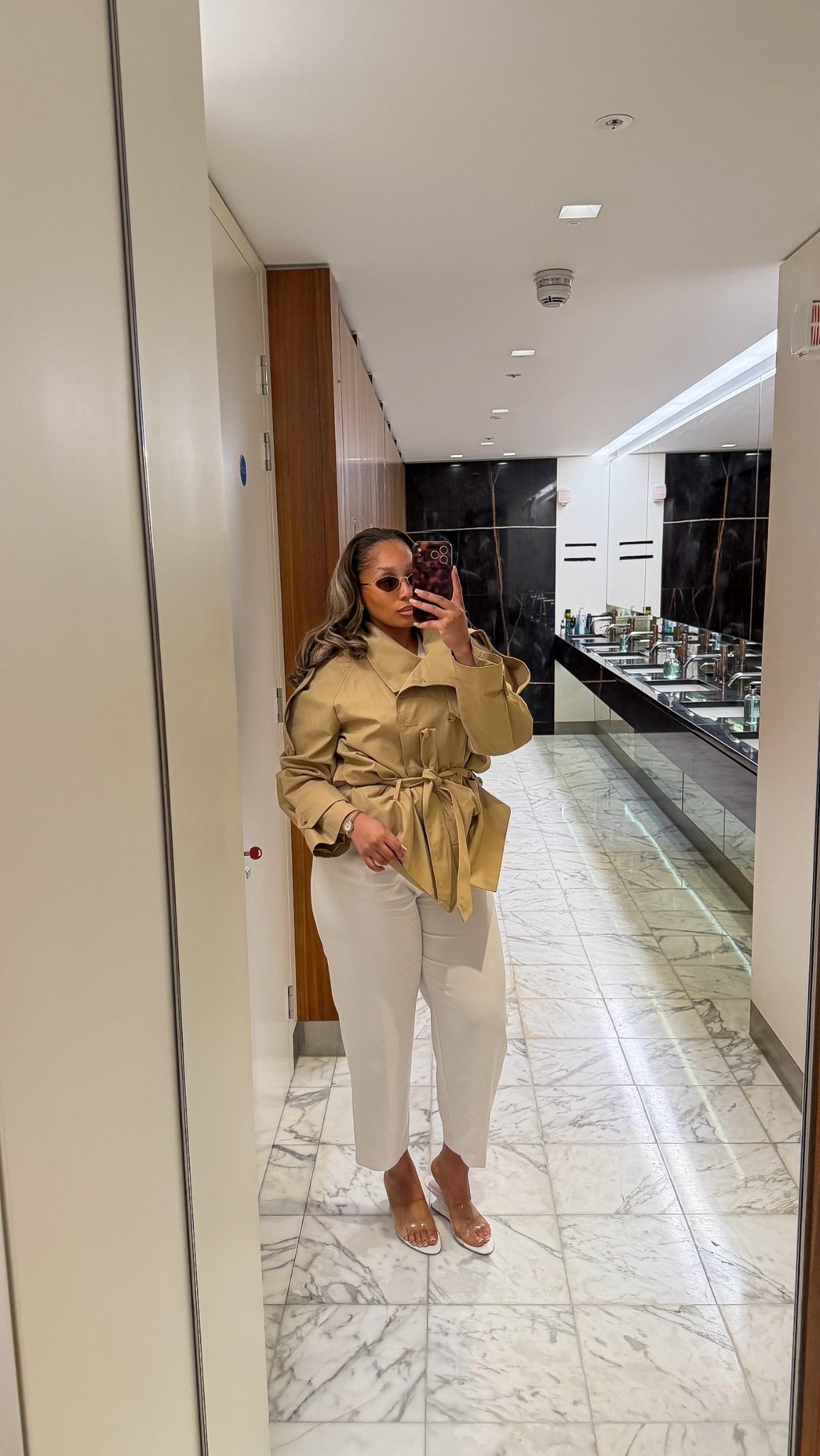 ZARA Trench and Cropped Trousers 
Trench REF. 7522/60
Cropped Trousers REF. 9929/022/251

#LTKworkwear #LTKmodest #LTKspring