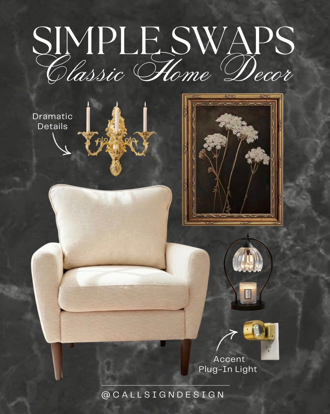 Neutral toned moody home decor that feels soft yet dramatic. A white plush seat anchors the space with light contrast, while layered neutrals and deeper accents create warmth, depth, and a calm, elevated atmosphere. 

#NeutralDecor #MoodyInteriors #WhiteLoveseat #TimelessStyle #CozyHome #InteriorInspo #HomeDecor #DesignDetails #callsigndesign