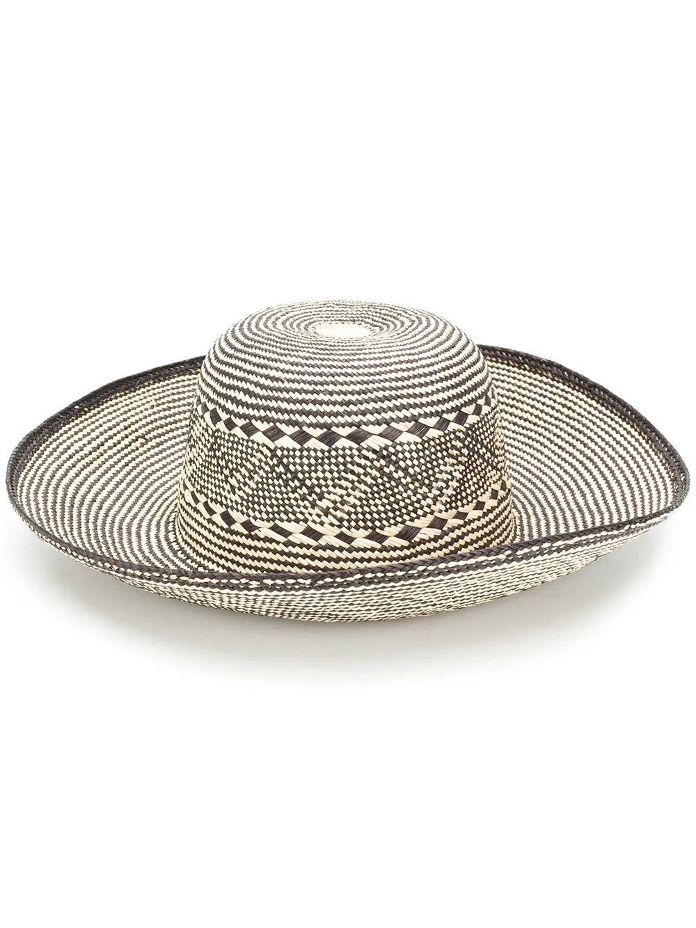 Forte Forte patterned straw hat - Black | FarFetch US
