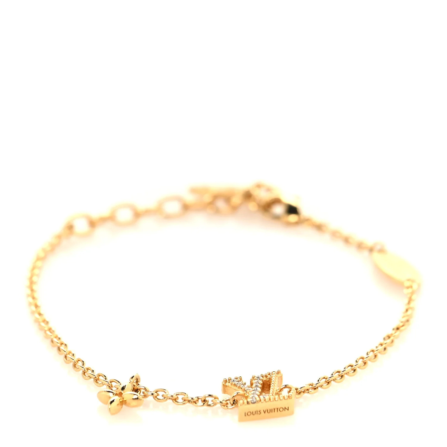 Metal Crystal LV Iconic Bracelet Gold | FASHIONPHILE (US)