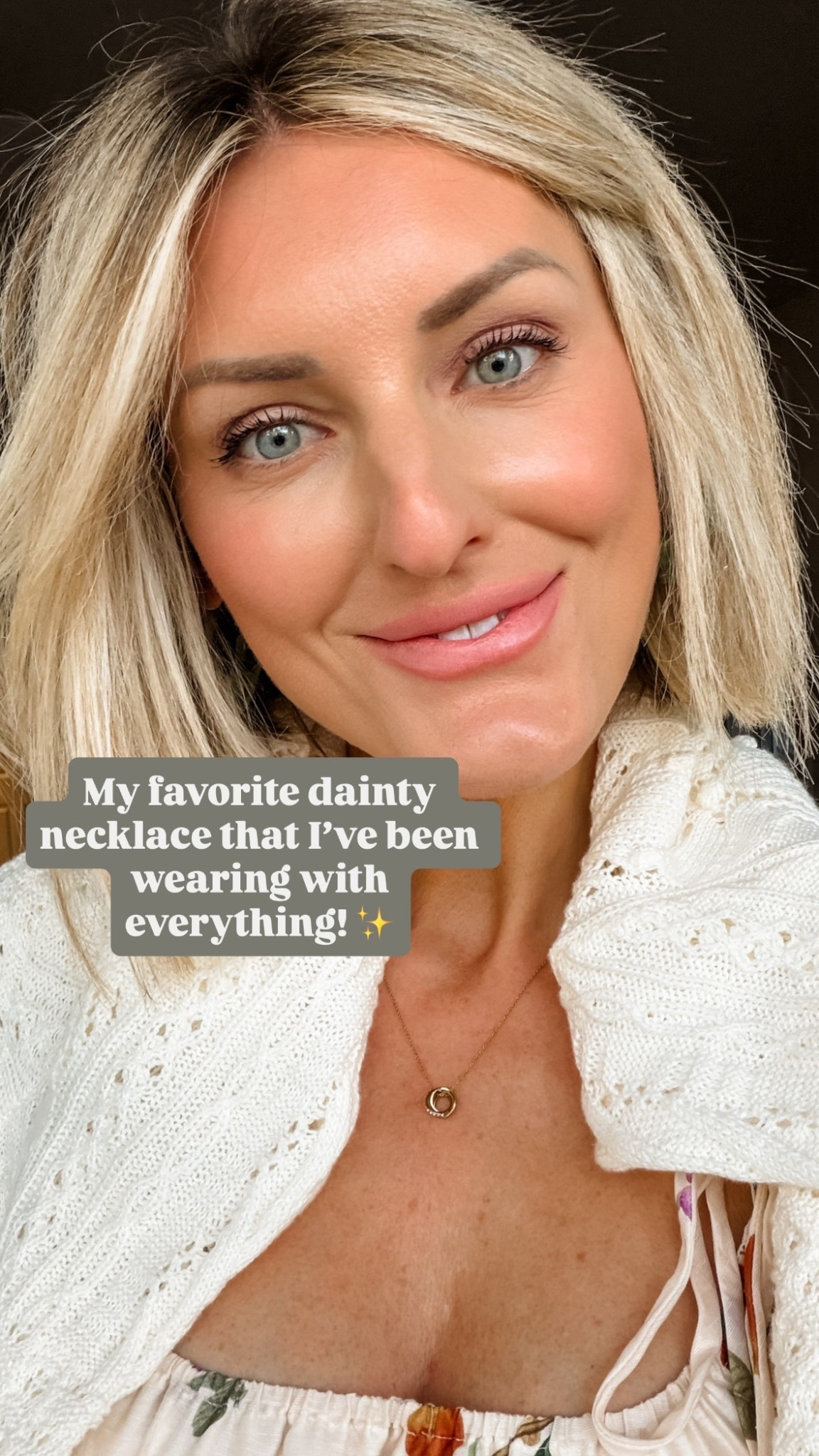 I wear this necklace almost everyday! It was a necklace I made with Tiny Tags! The perfect dainty necklace you can wear with everything!

Loverly Grey, Tiny tags, necklace, jewelry 

#LTKootd