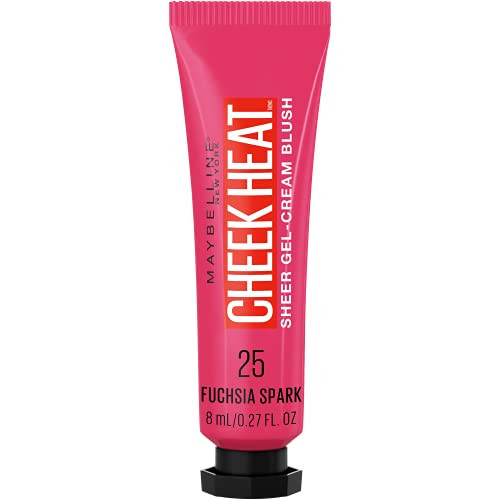 Maybelline Cheek Heat Gel-Cream Blush Makeup, Lightweight, Breathable Feel, Sheer Flush Of Color, Natural-Looking, Dewy Finish, Oil-Free, Fuchsia Spark, 1 Count | Amazon (US)