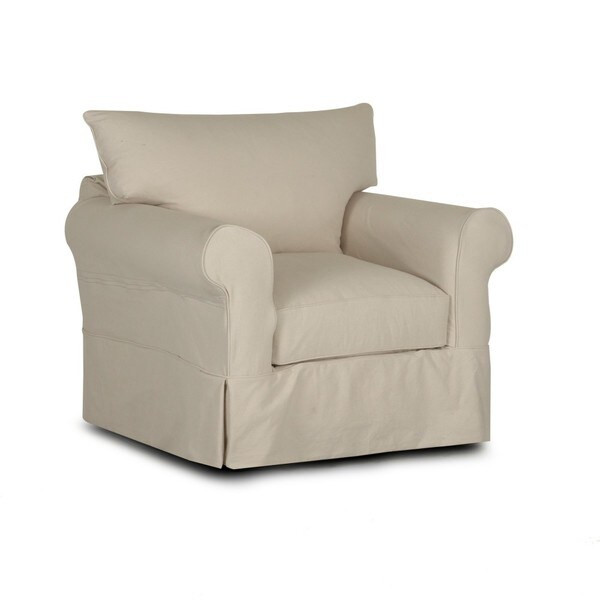 Made to Order Klaussner Furniture Jenny White Cotton Slipcover Chair | Bed Bath & Beyond