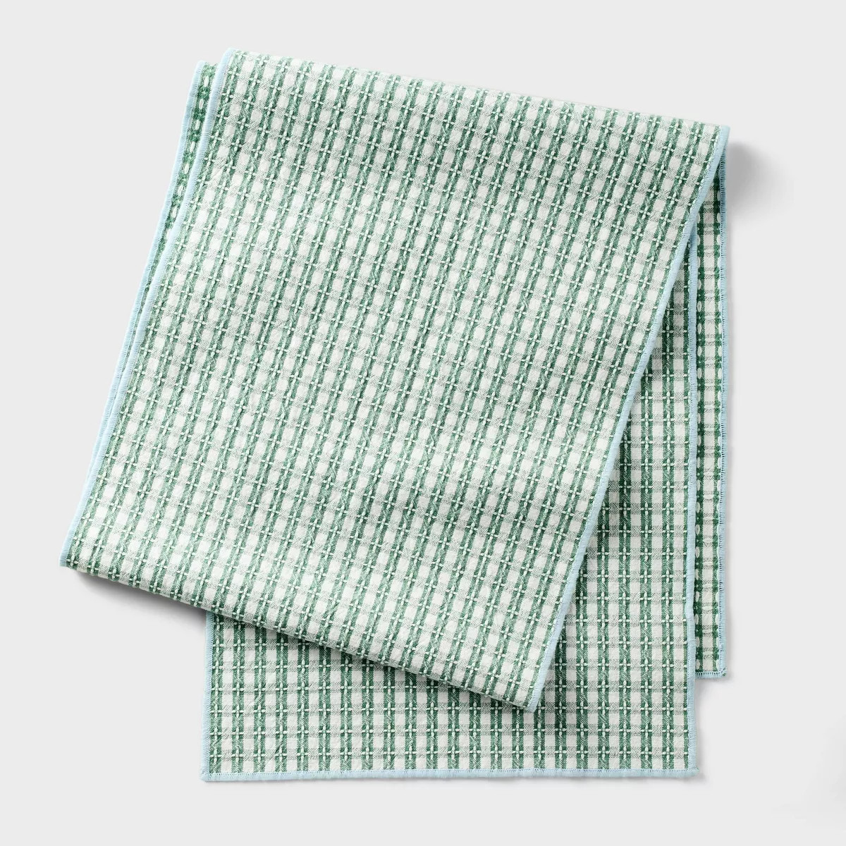 14"x20" Gingham Check Table Runner Green - Hearth & Hand™ with Magnolia | Target