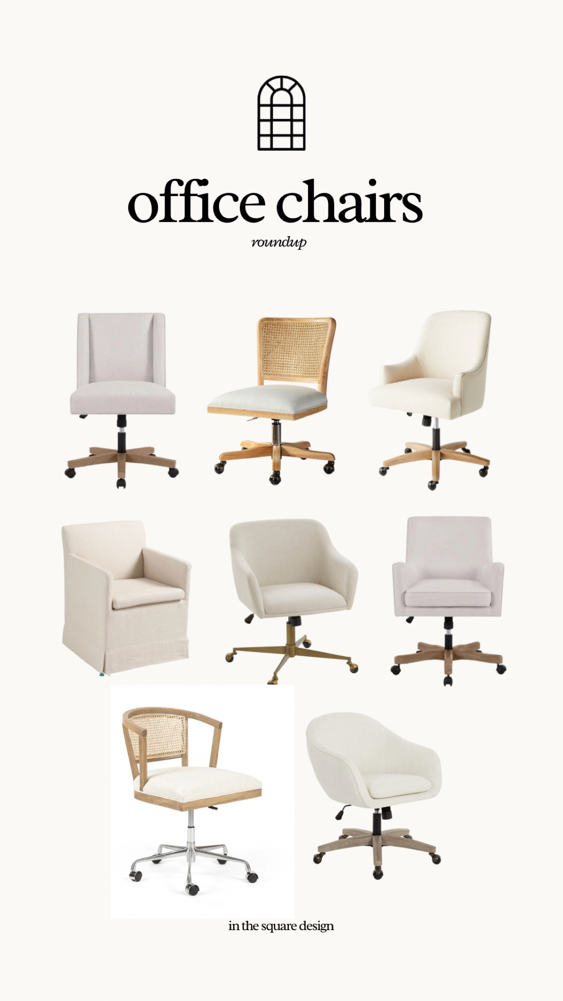 Office chairs round up!

Linen rolling chair, office rolling chair, cane rolling chair, cane office chair, wood rolling chair 

#LTKFind #LTKhome