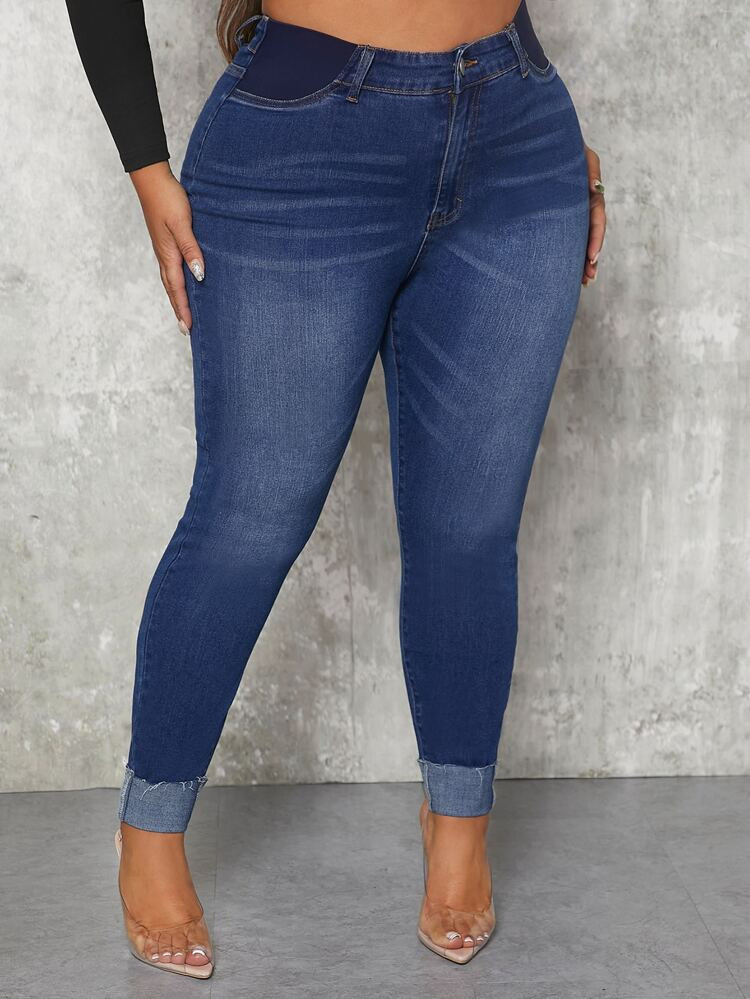 Plus High Waist Skinny Jeans | SHEIN