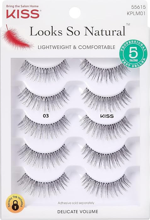 KISS Looks So Natural, False Eyelashes, 'Multipack - 03', 10mm, Includes, Easy to Apply, Reusable... | Amazon (US)