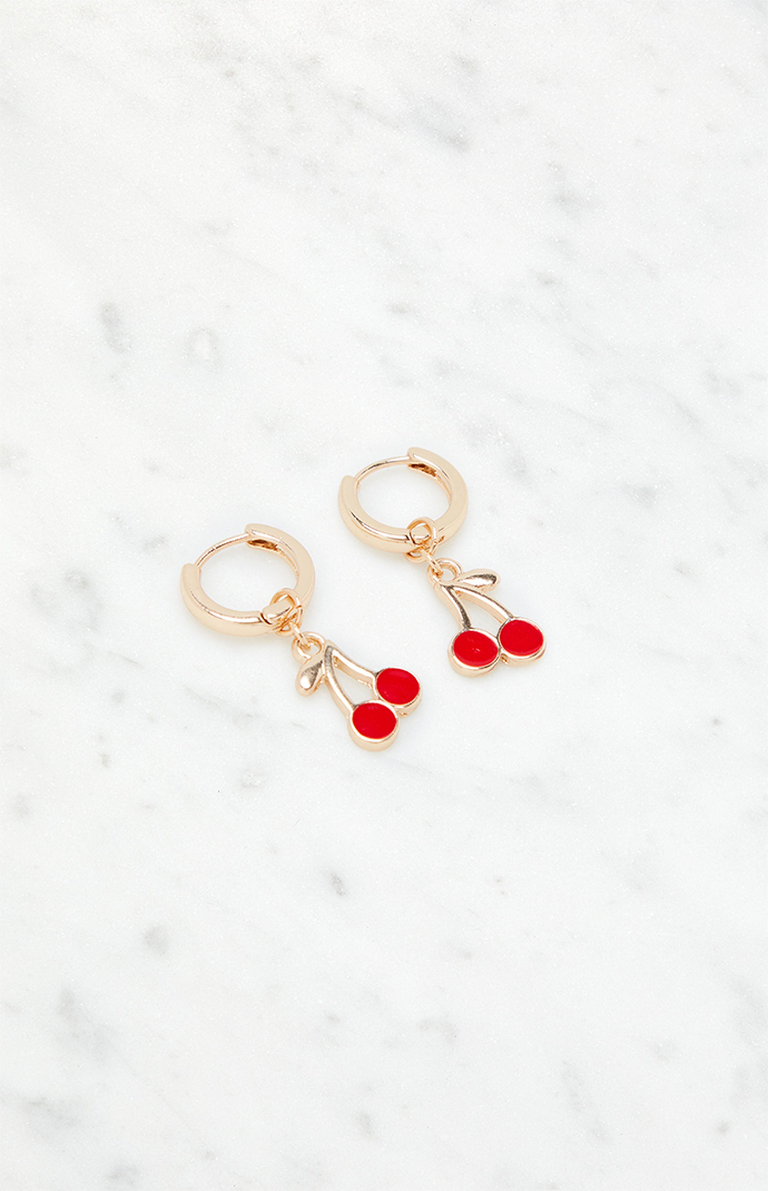 LA Hearts Cherry Charm Hoop Earrings | PacSun