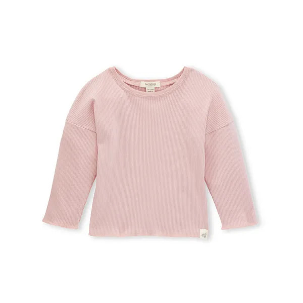 Organic Cotton Drop Shoulder Ribbed Basic Tee - Peony - 2 Toddler | Burts Bees Baby