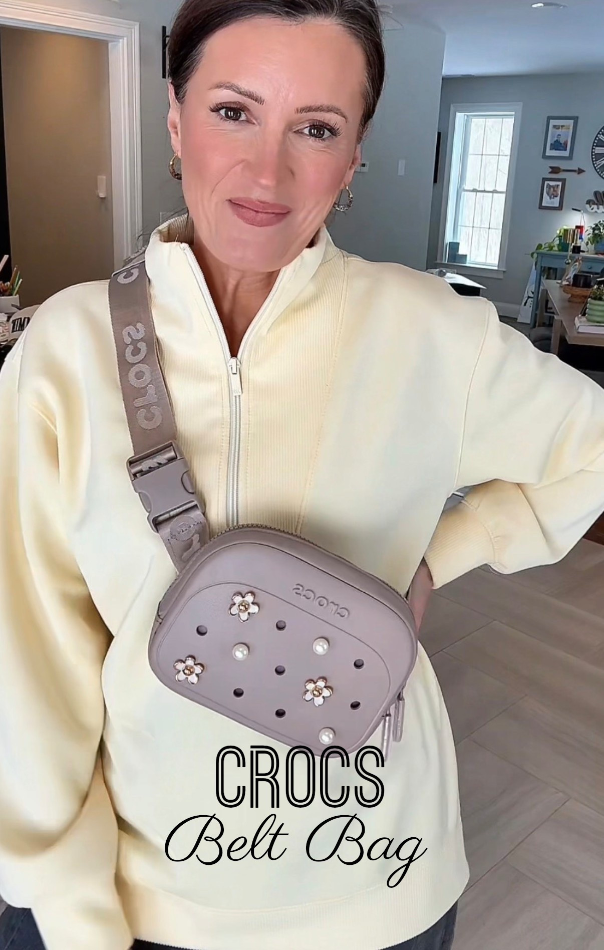 Crocs belt bag is lightweight, hands-free, and actually cute for errands, travel, and mom life. Wearing it crossbody nonstop. Linked here 🤍

#LTKootd #LTKOver40 #LTKmomlife