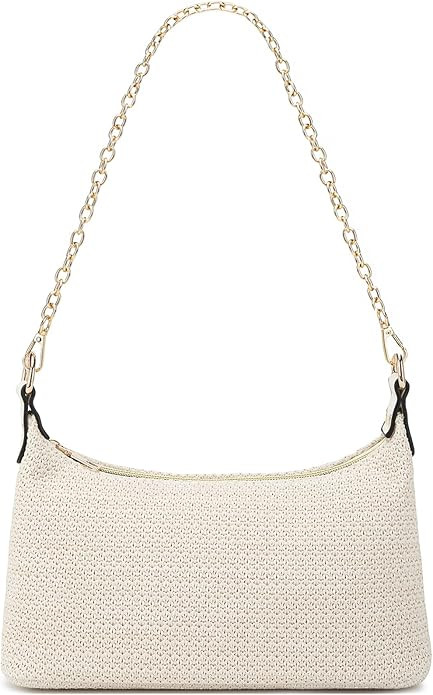 Amazon.com: ALUDAPIJU Straw Shoulder Bag for Women Summer Small Boho Woven Shoulder Purse Beach V... | Amazon (US)