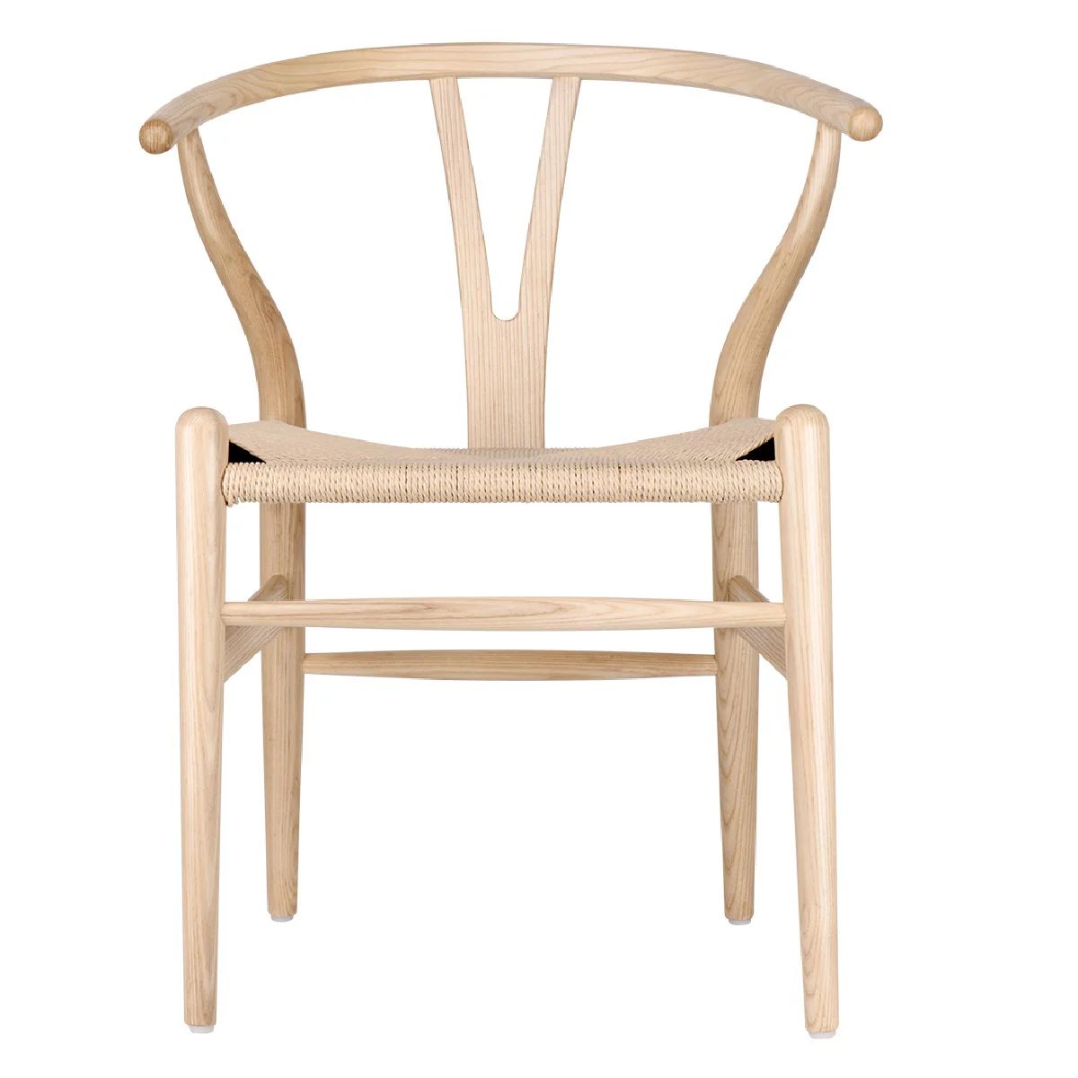 Tomile Solid Wood Wishbone Chair for Dining Room Armrest Rattan Chair, Natural - Walmart.com | Walmart (US)