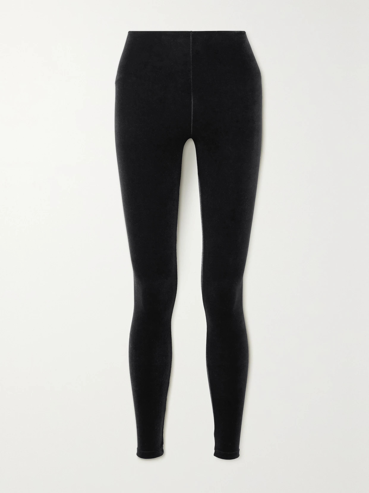 Commando - Stretch-velvet Leggings - Black | NET-A-PORTER (US)