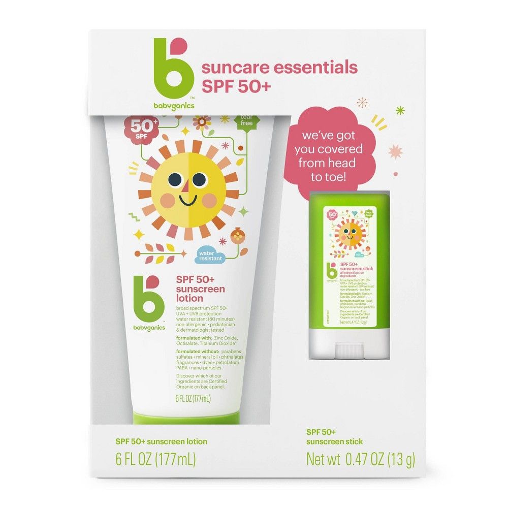 Babyganics Sunscreen Lotion And Stick Combo - SPF 50 - 6.47 fl oz | Target