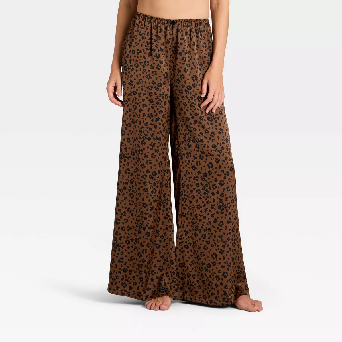 Women's Satin Pajama Pants - Auden™ Leopard Print 4X | Target