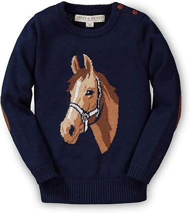 Hope & Henry Girls' Intarsia Horse Sweater | Amazon (US)
