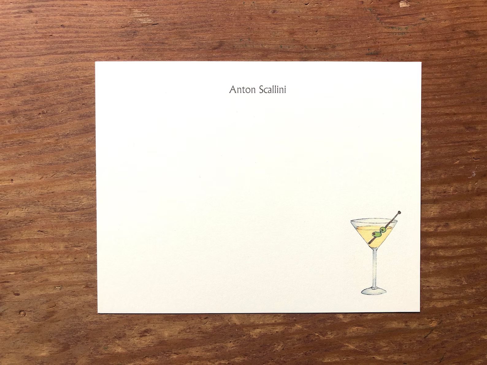 NEW Martini Cocktail Mixed Drink With Olives Notecard - Etsy | Etsy (US)
