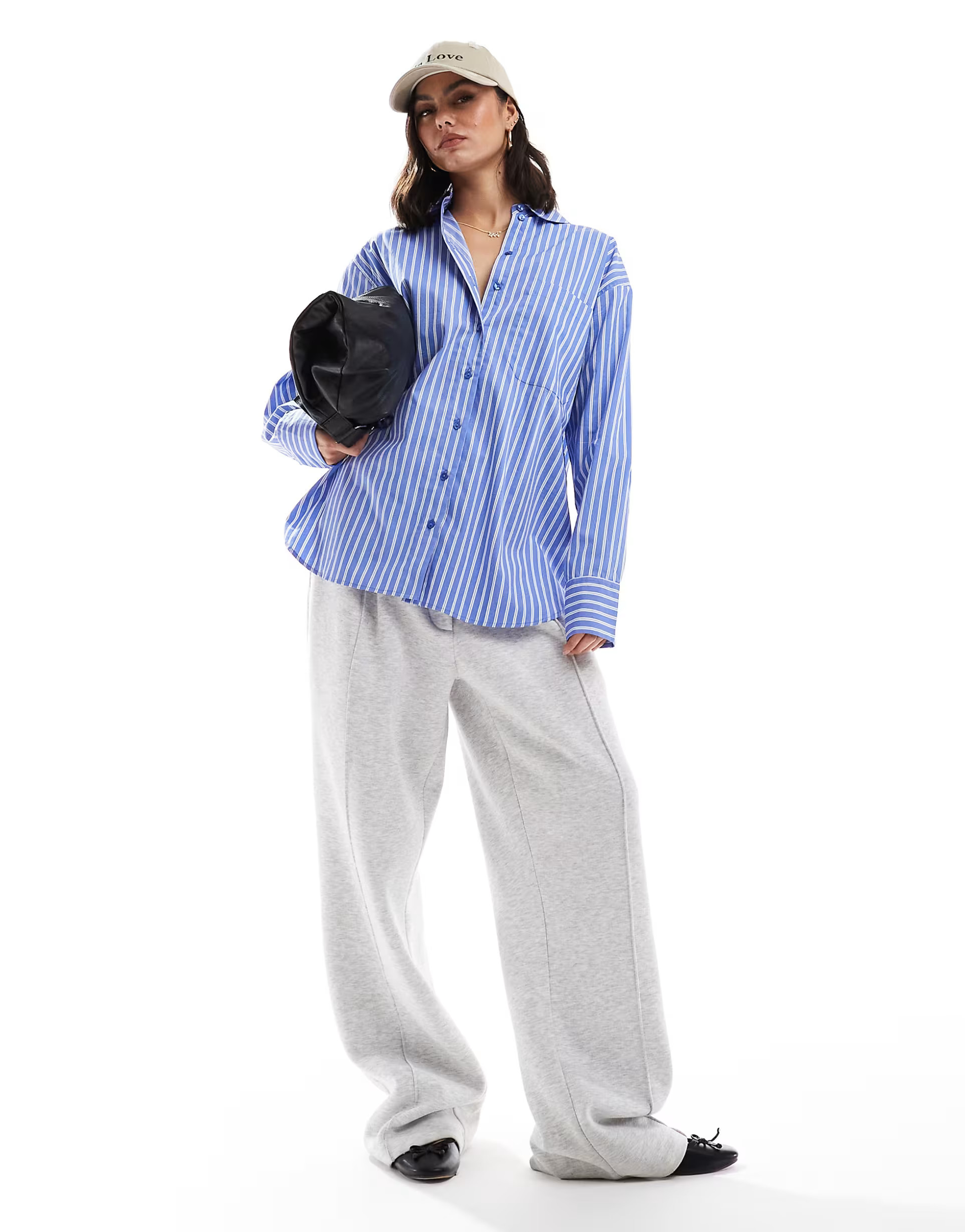 ASOS DESIGN oversized shirt blue & white stripe | ASOS (Global)