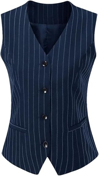 Women's Formal 4 Button V-Neck Business Dress Suit Vest Waistcoat Women's Vest | Amazon (CA)