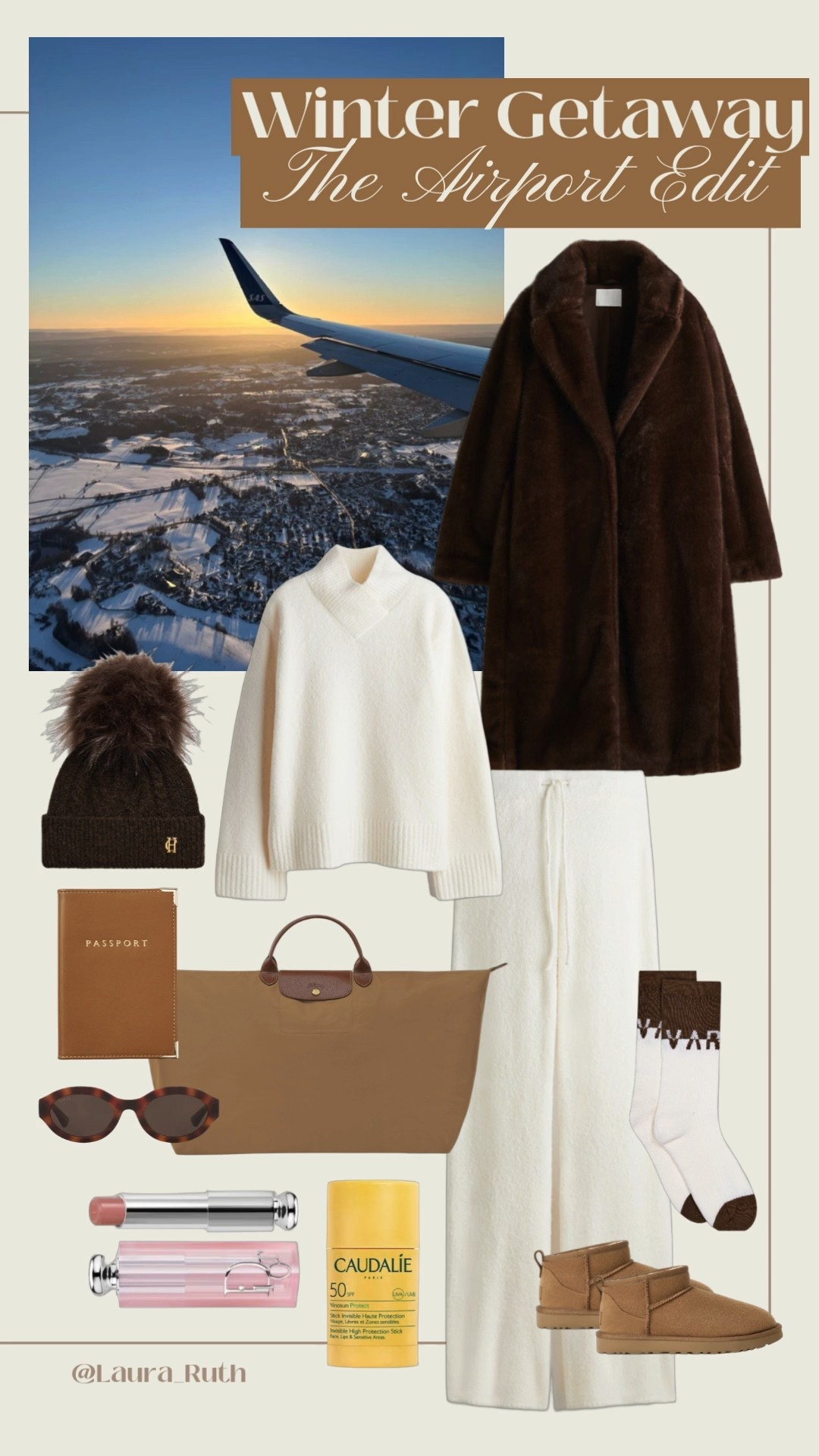 Winter Getaway Airport Outfit ✈️❄️✨ neutral travel outfit, cosy chic travel style, winter layering look, airport outfit inspiration 

#LTKwinter #LTKtravel #LTKuk