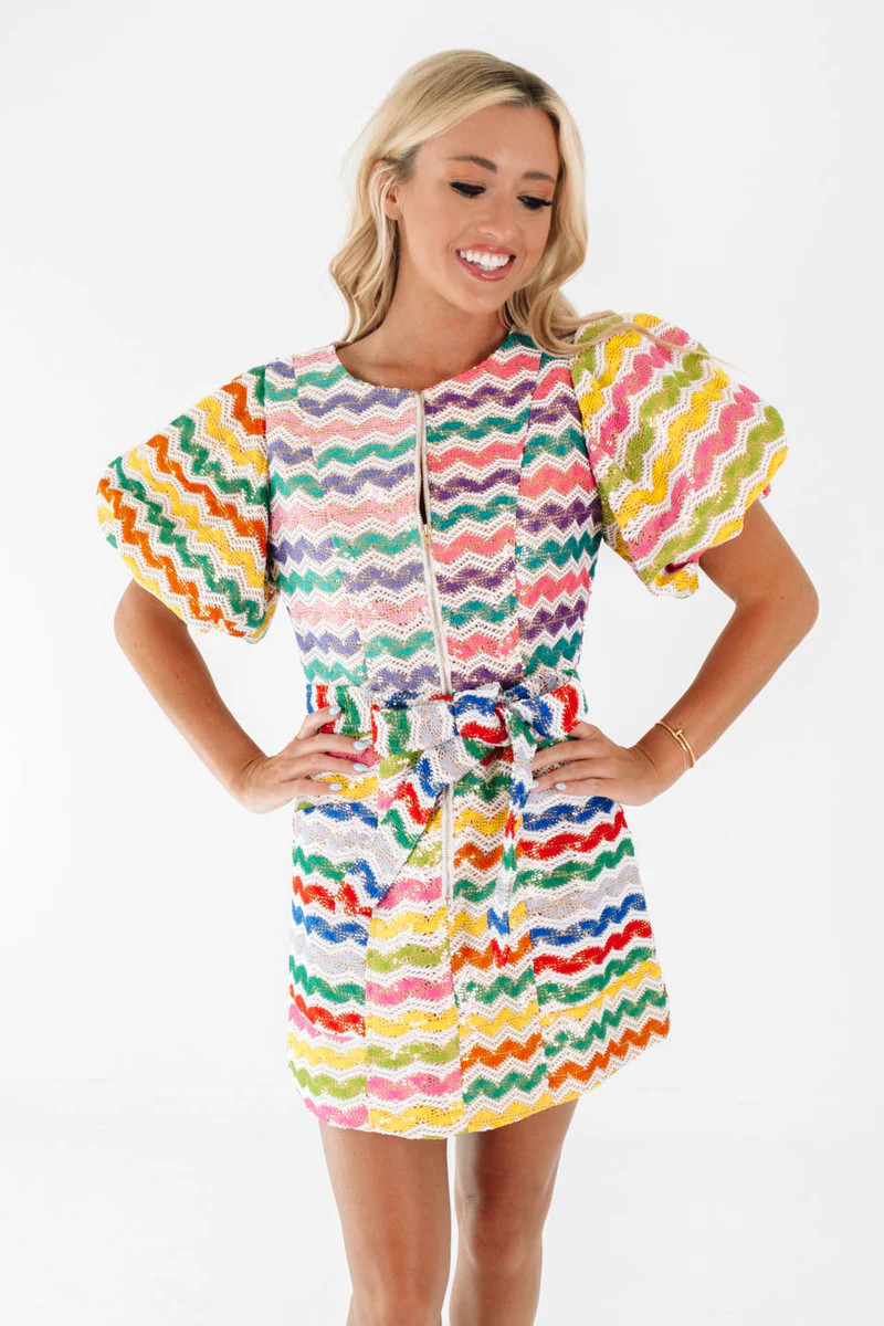 Queen of Sparkles Crochet Dress - Multi | The Impeccable Pig