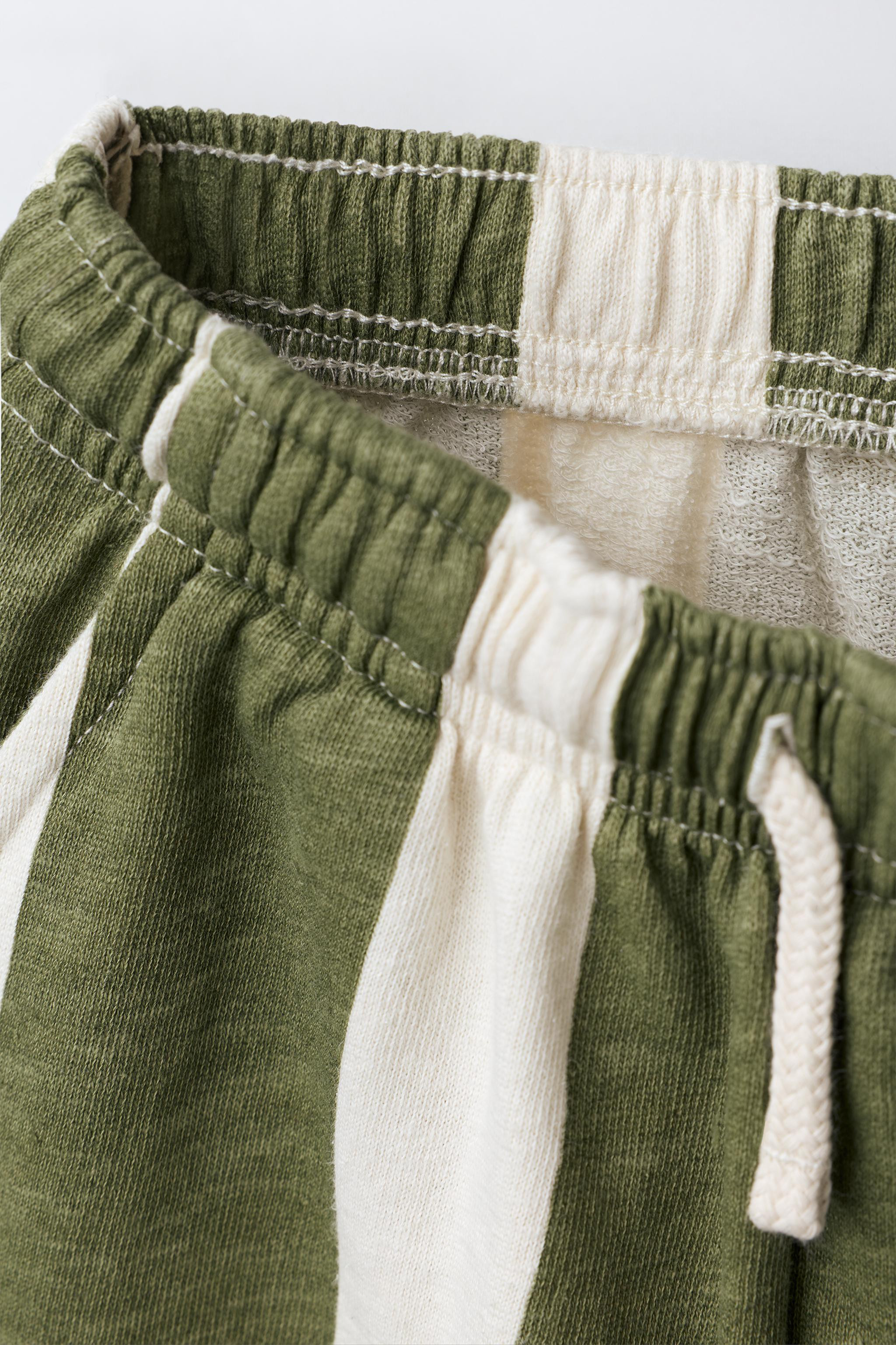 STRIPED STRAIGHT PLUSH PANTS | Zara US