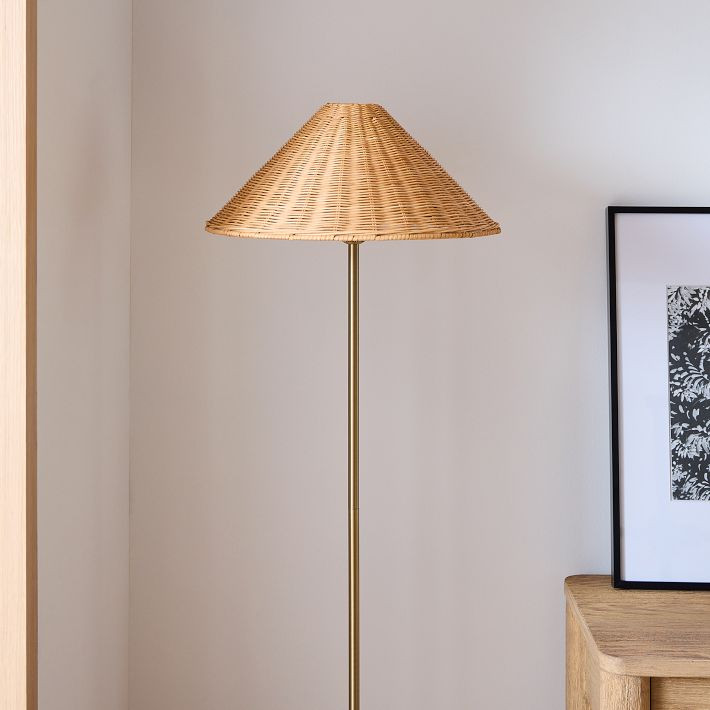 Beatrix Floor Lamp (61") - Wicker Shade | West Elm (US)
